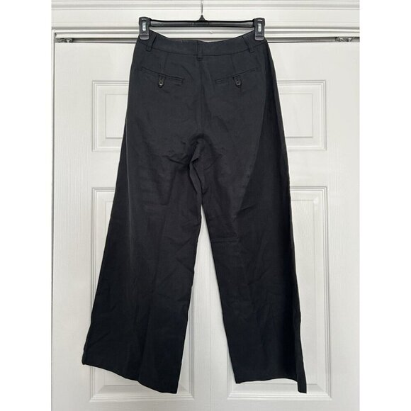 MADEWELL The Harlow Wide-Leg Lightweight Twill Pants Black Women’s Size 2P - Picture 10 of 16